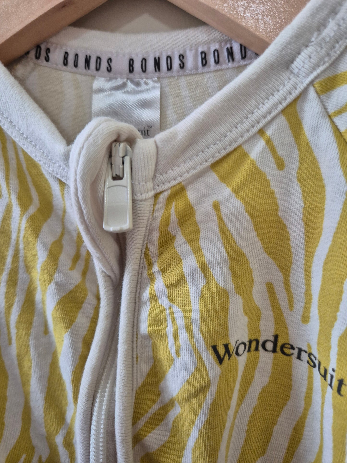 BONDS Yellow Striped Onesie - Size 000