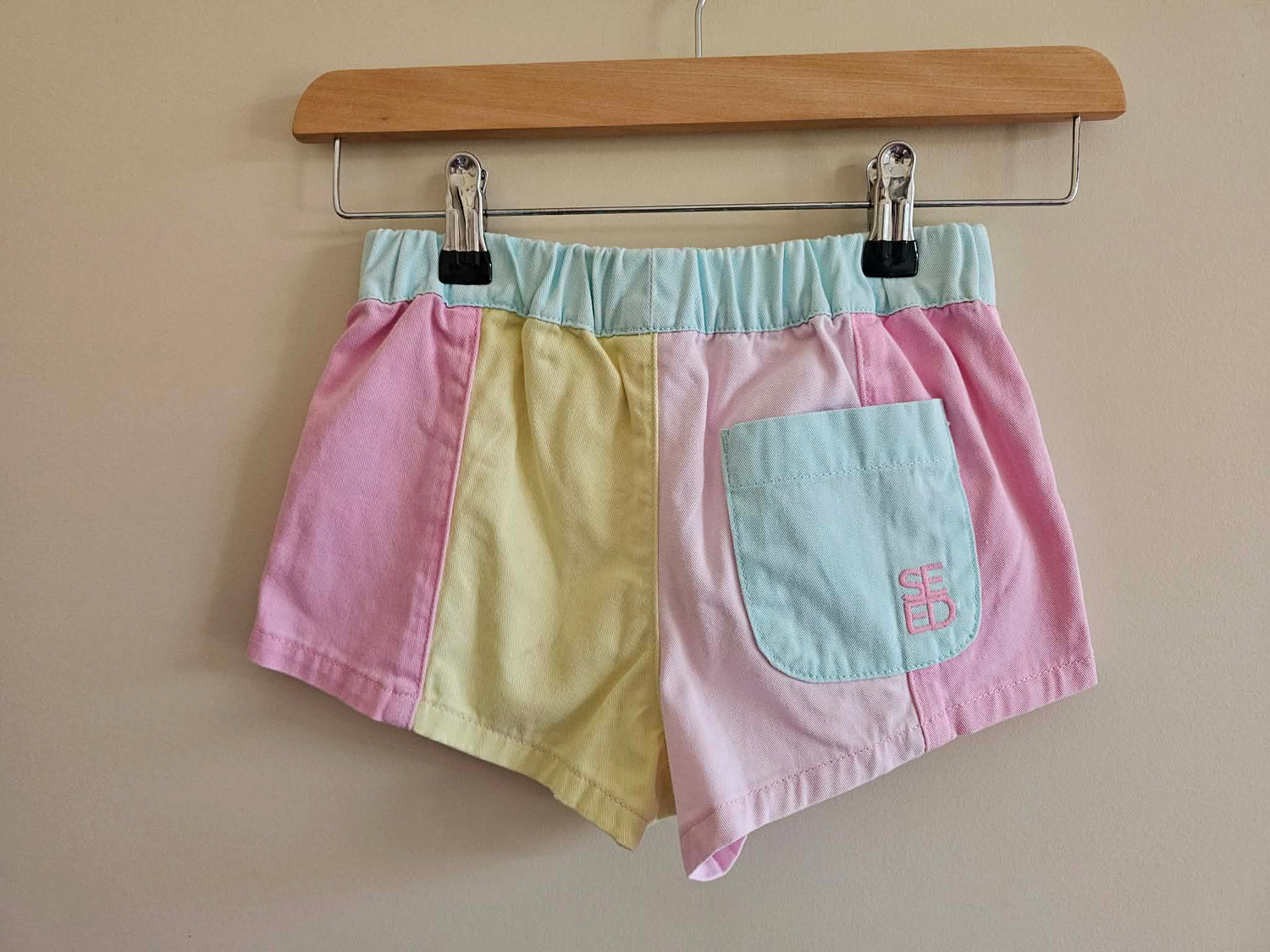 Seed Heritage Pastel Colour Block Shorts Size 5