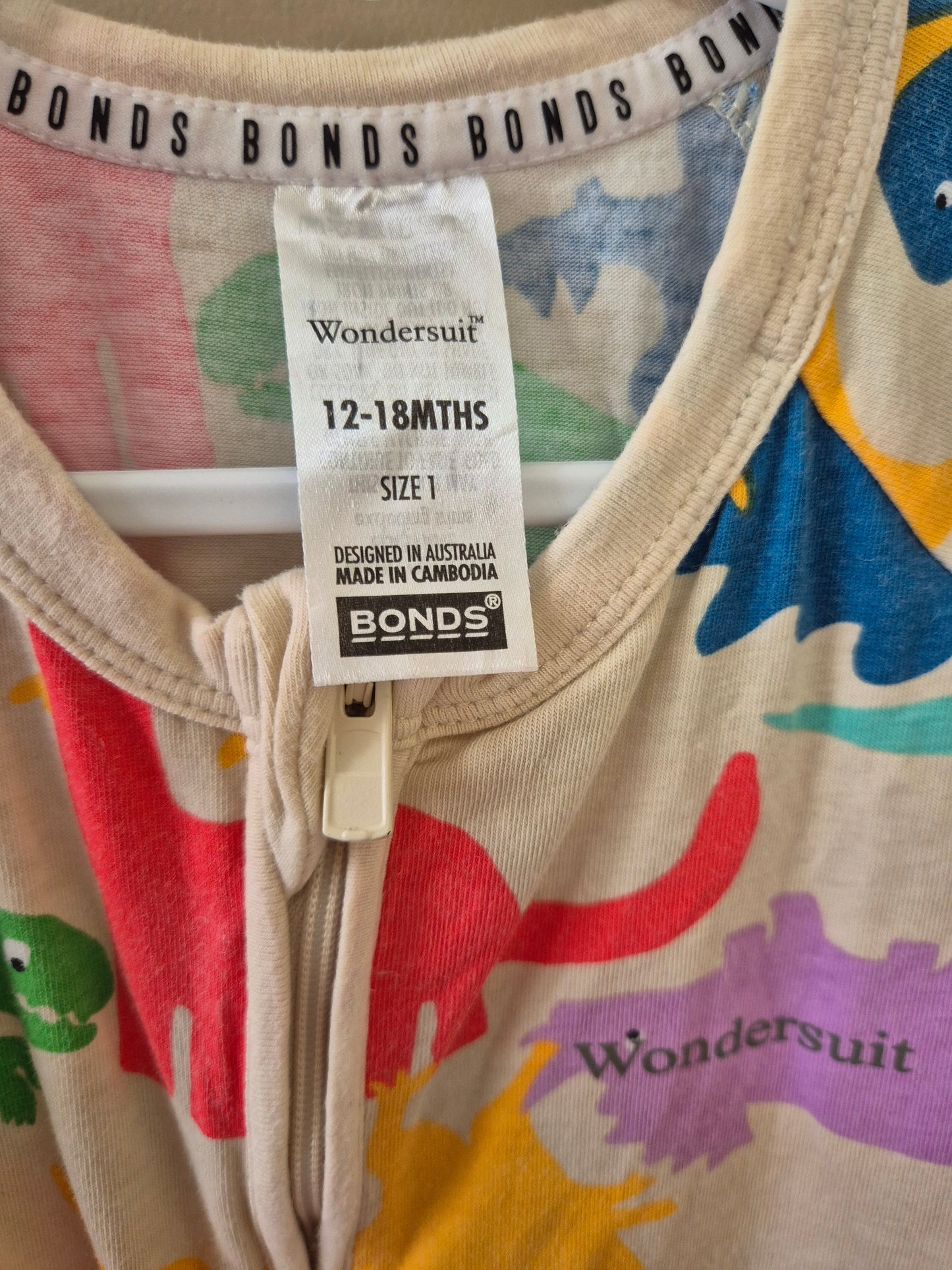Dino BONDS Romper - Size 1