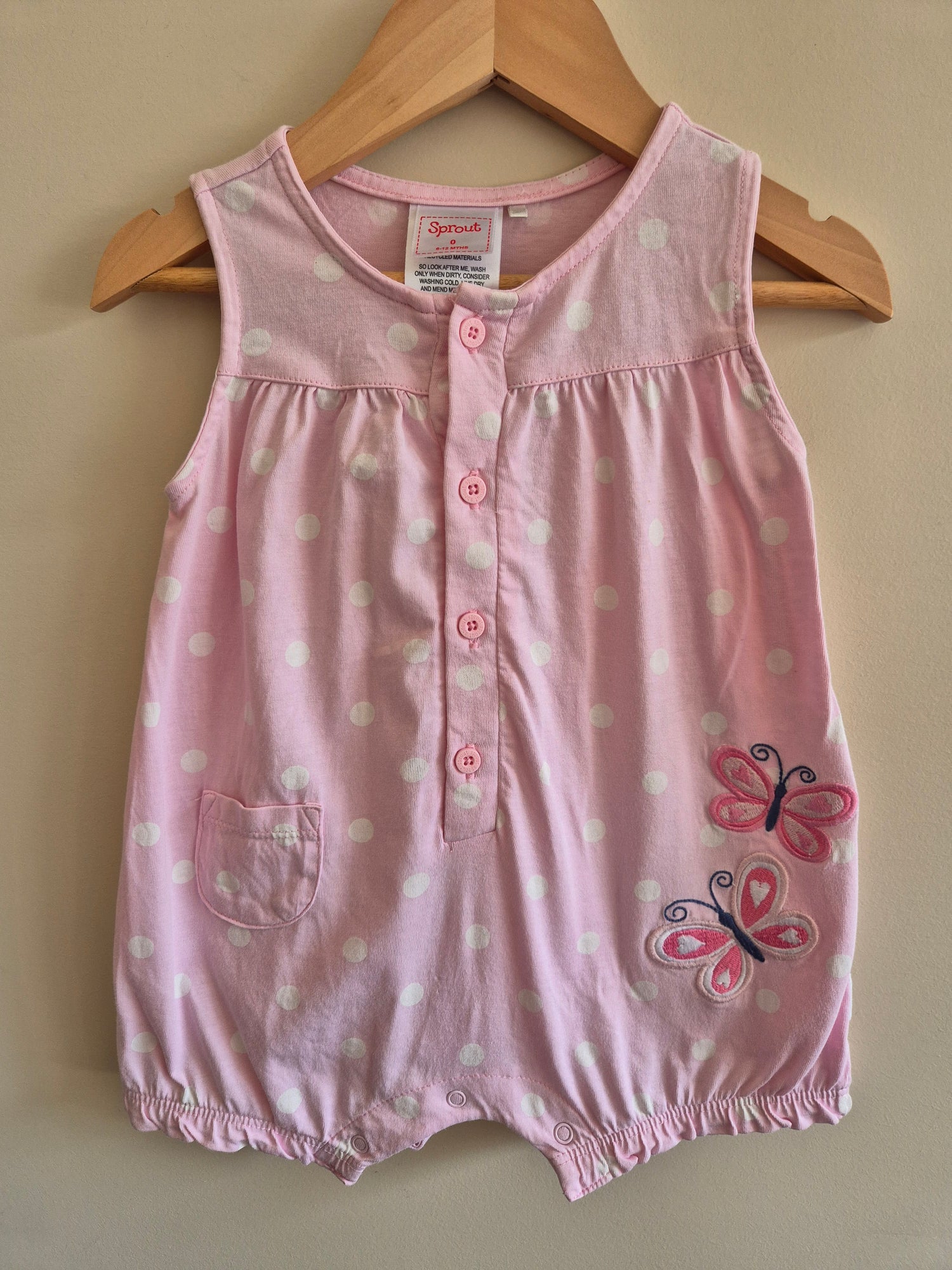 Sprout Butterfly Romper Size 0