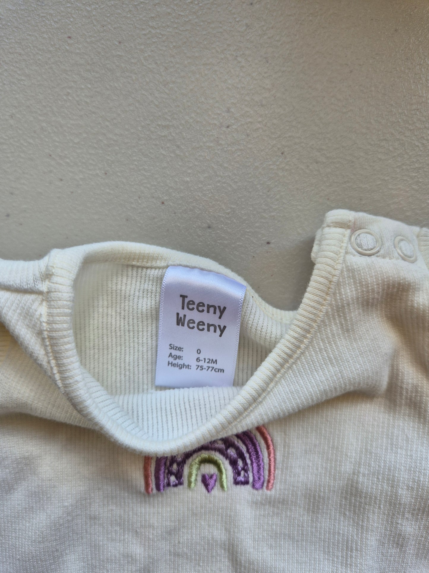 Teeny Weeny Rainbow Ribbed Shirt Size 0