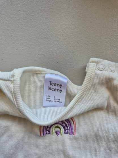 Teeny Weeny Rainbow Ribbed Shirt Size 0