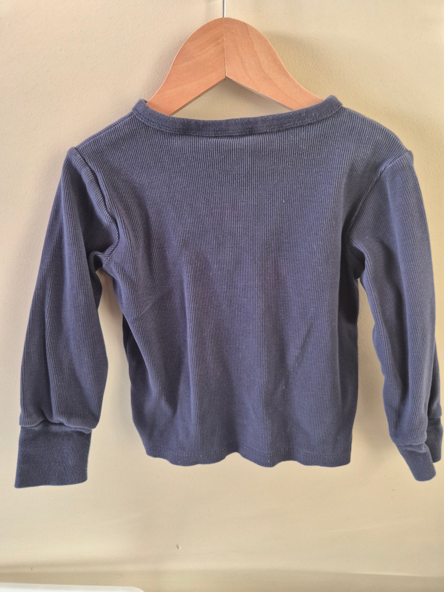 Jack & Milly Size 3 Long Sleeve Waffle Shirt