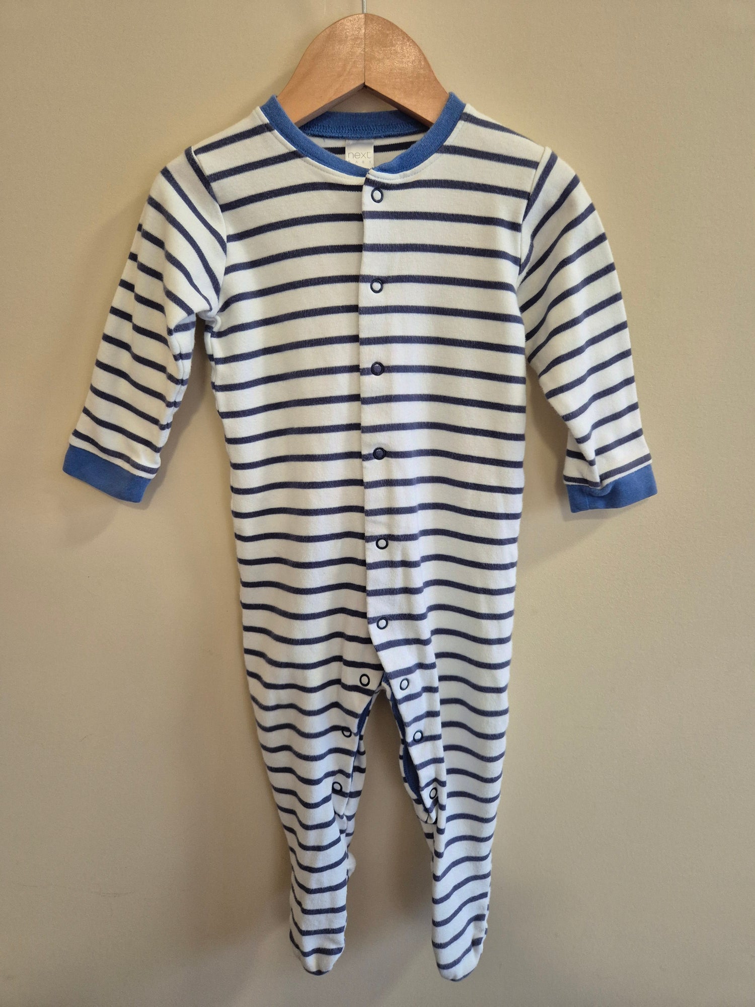 Next Baby Striped Onesie Size 6-9 months