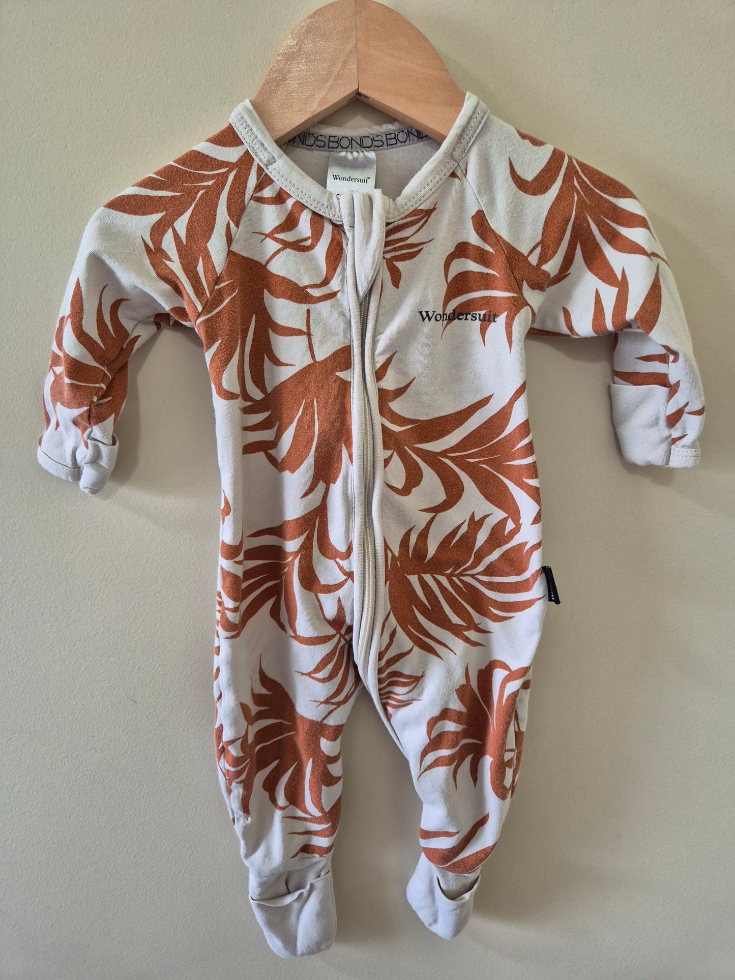 Bonds Wondersuit Brown Leaves Size 000