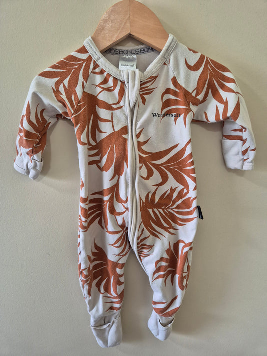 Bonds Wondersuit Brown Leaves Size 000