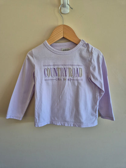 Country Road Lilac Long Sleeve Shirt Size 2