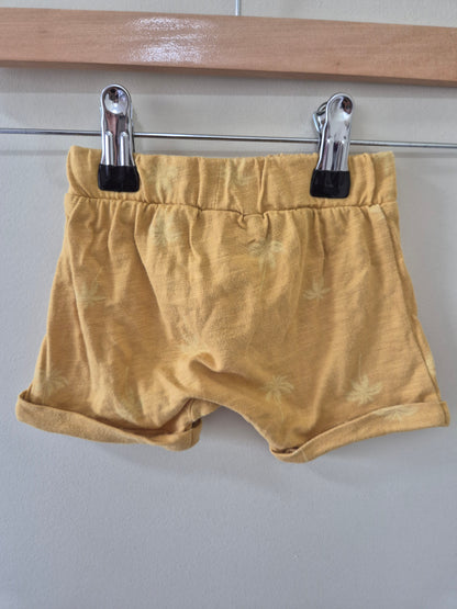 Target Yellow Palm Tree Shorts Size 000