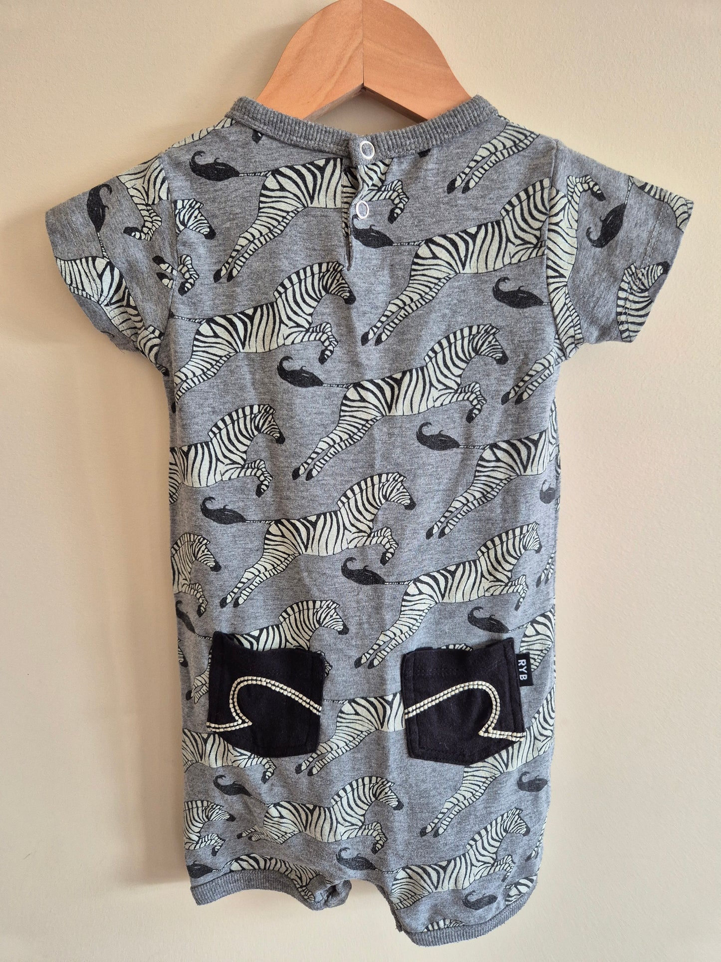 Rock Your Baby Zebra Romper Size 12-18 months