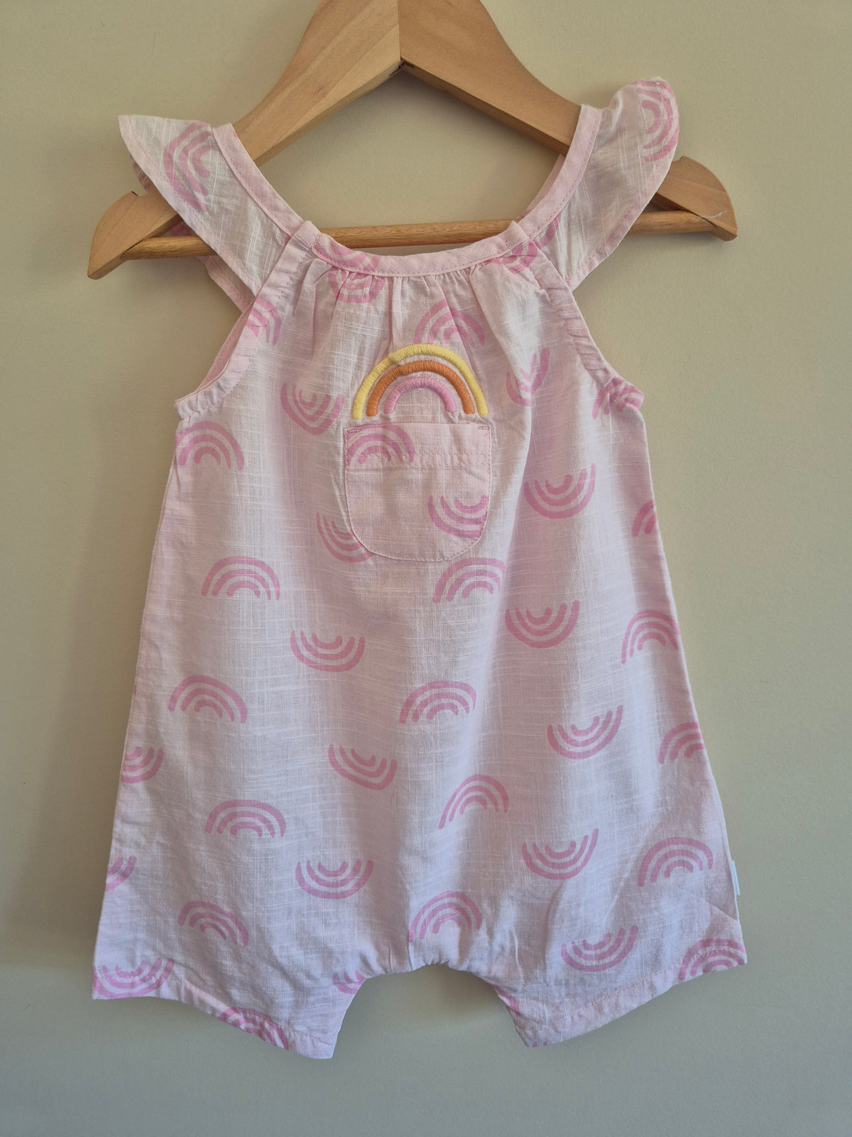 Sprout Rainbow Linen Romper Size 00