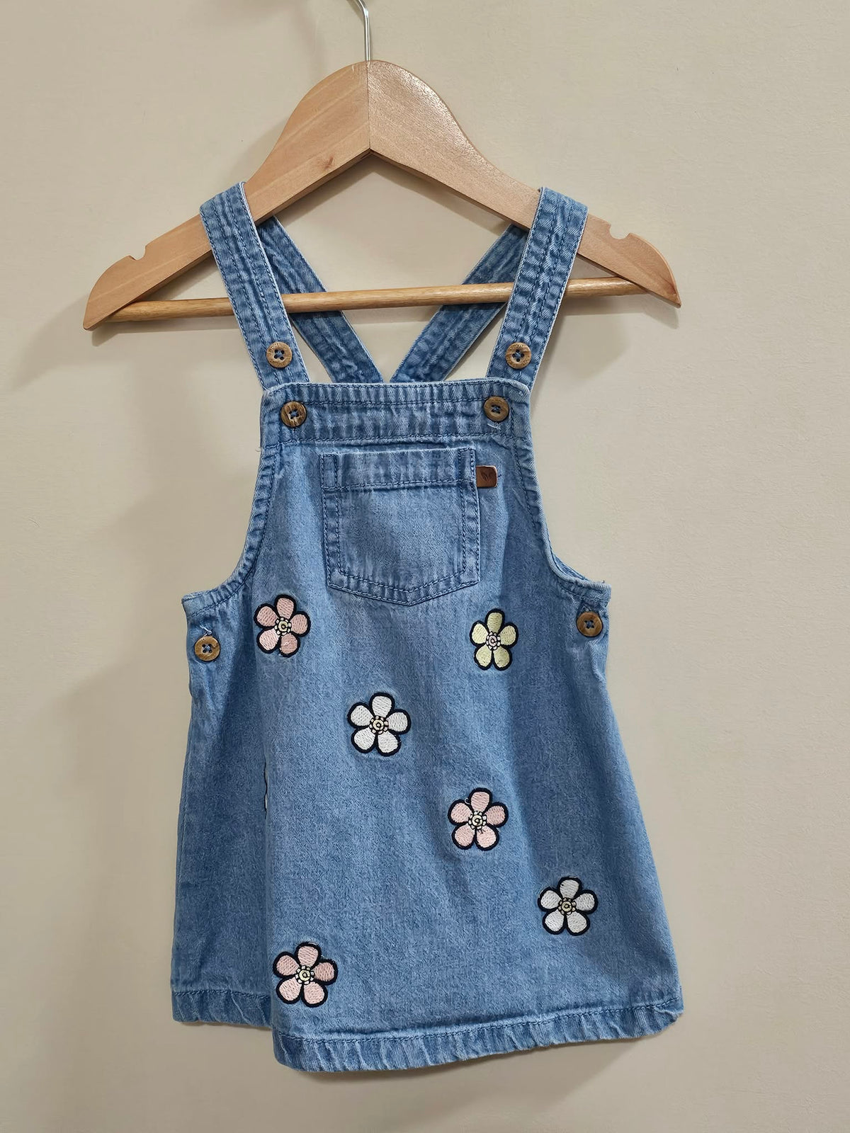 Sprout Denim Pinafore Dress Size 0