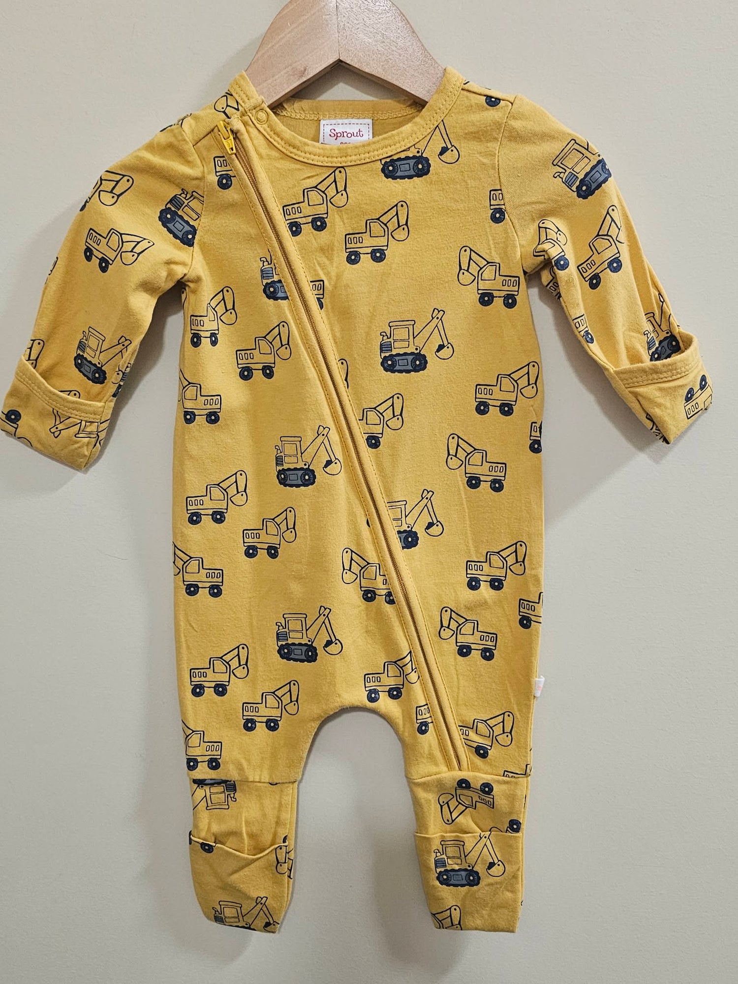 Sprout Excavator Onesie Size 000