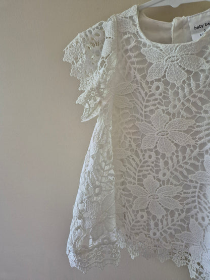 White Floral Dress - Size 0