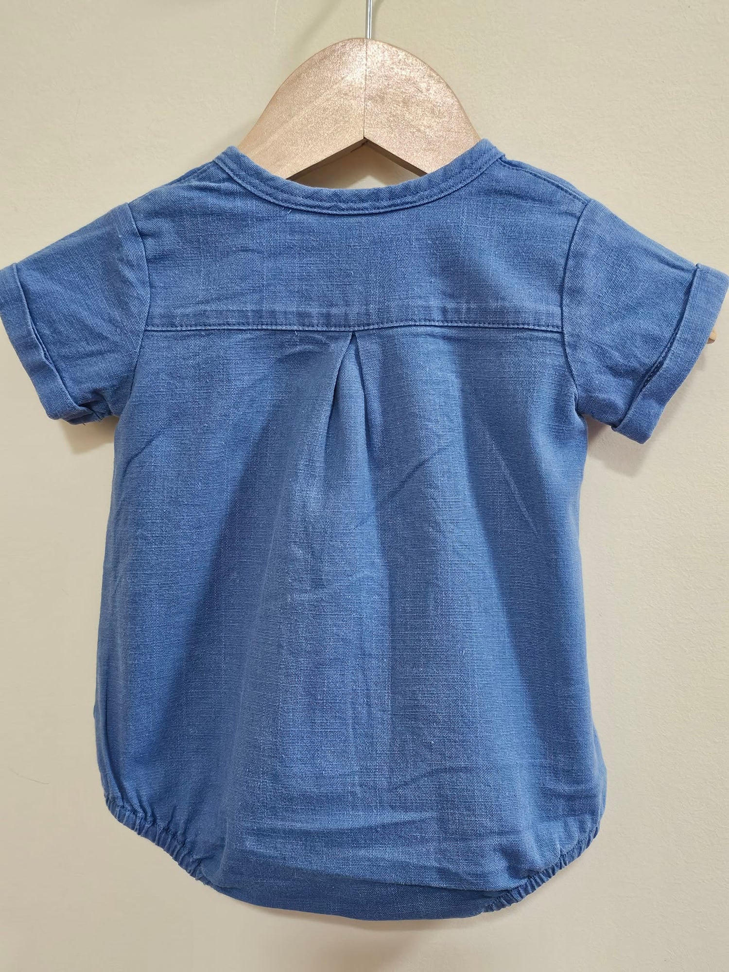 Bébé by Minihaha Blue Chambray Romper Size 000