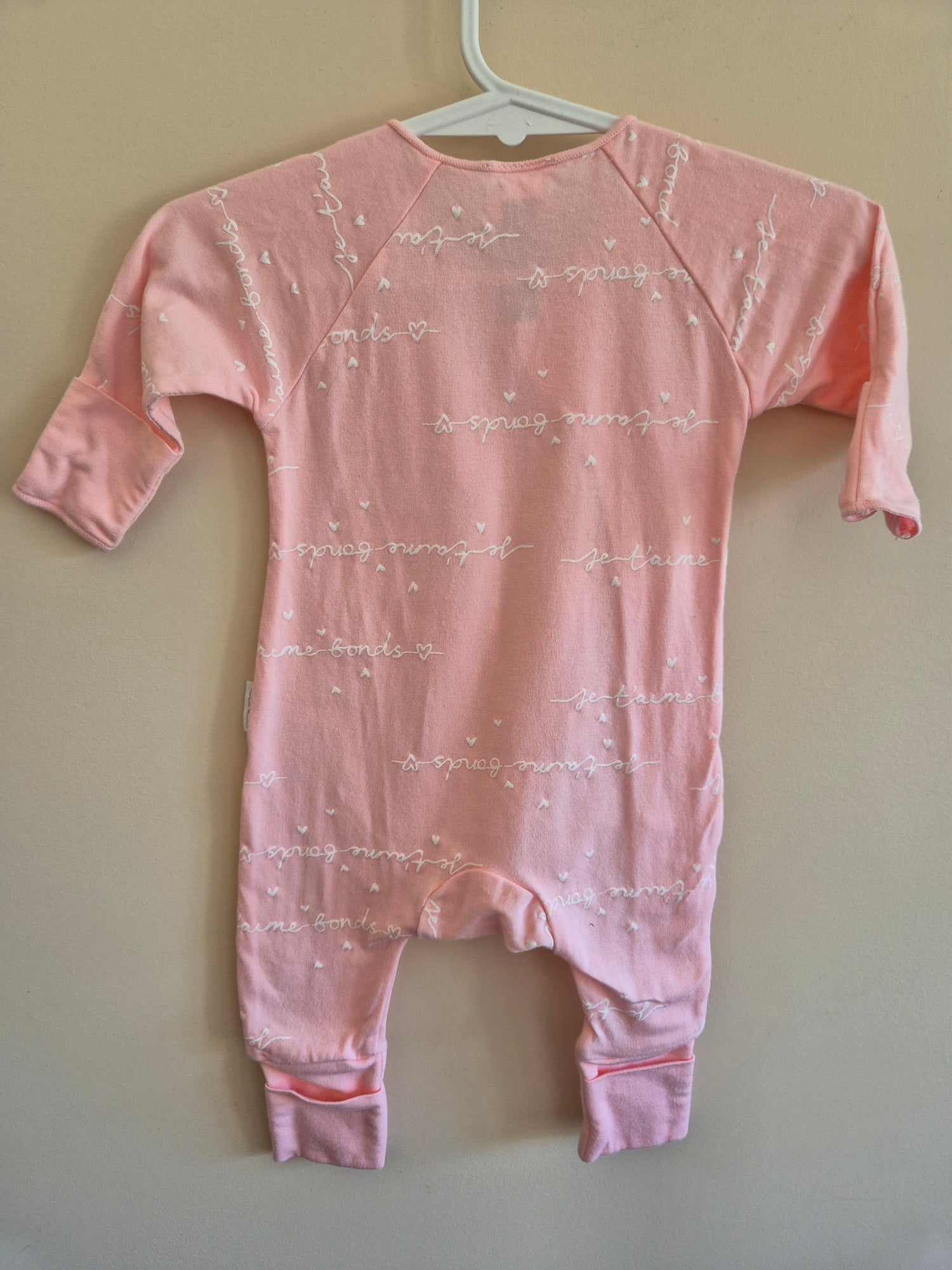 Bonds Pink Cozysuit Size 0000