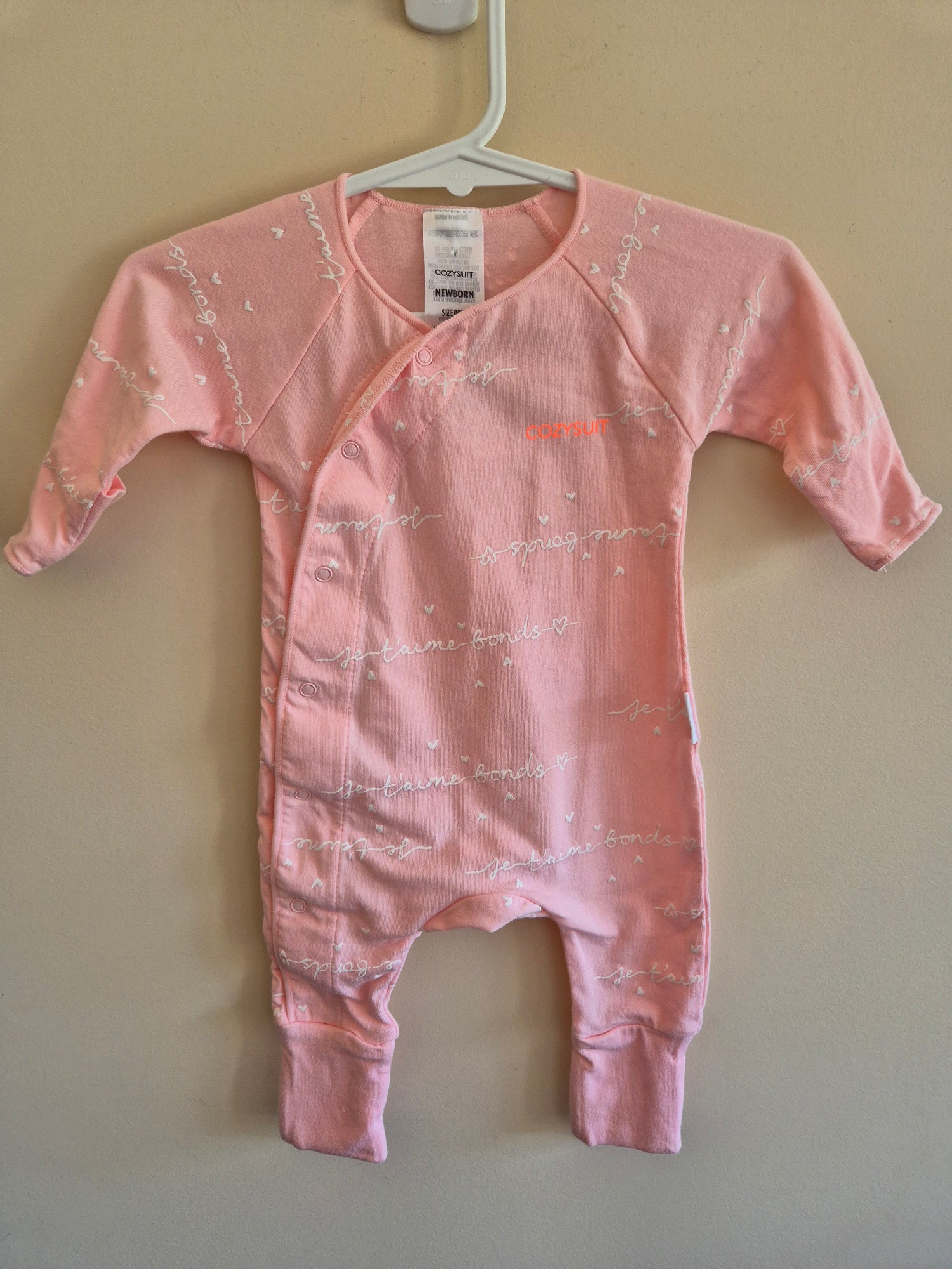 Bonds Pink Cozysuit Size 0000