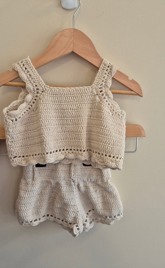 ILLOURA Crochet Outfit Set Size 1-2