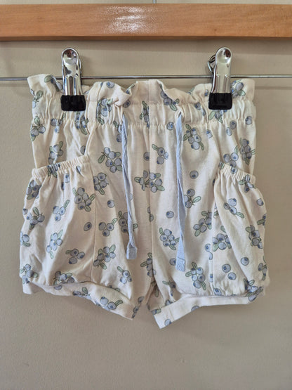 Baby Berry Blueberry Frill Shorts Size 0