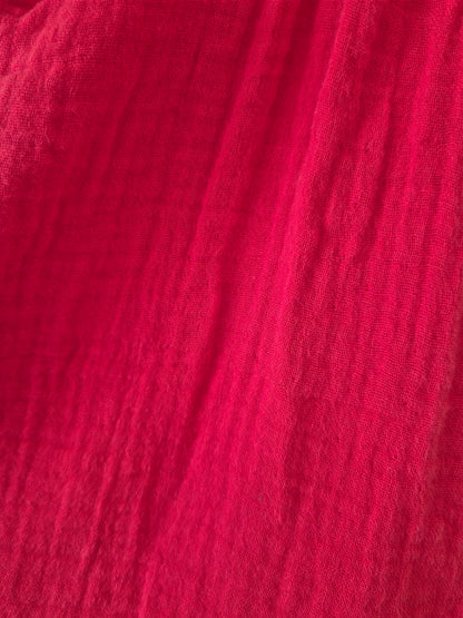 Dymples Red Size 1 Frill Linen Top