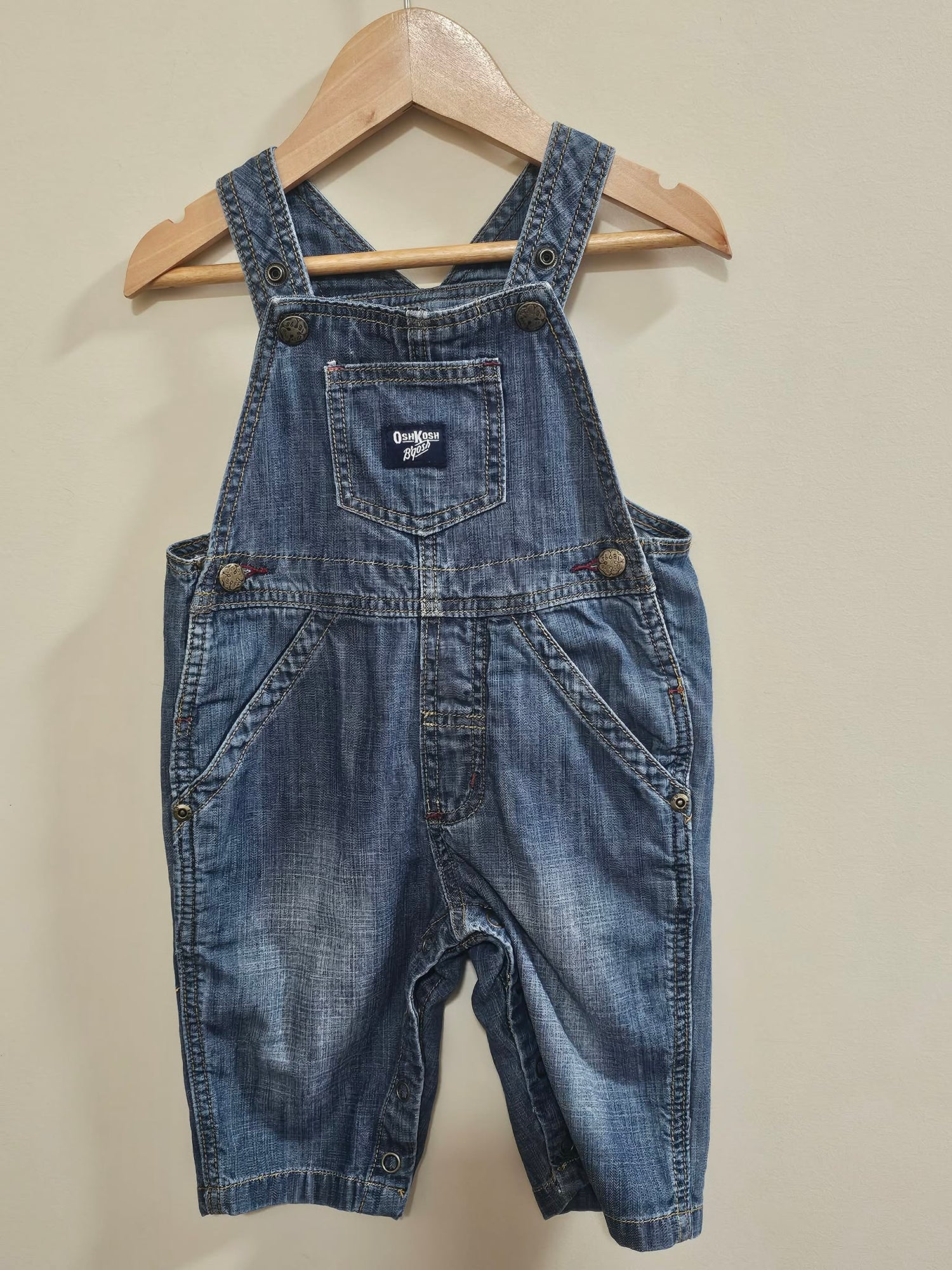 VINTAGE OshKosh B'gosh Denim Overalls Size 00