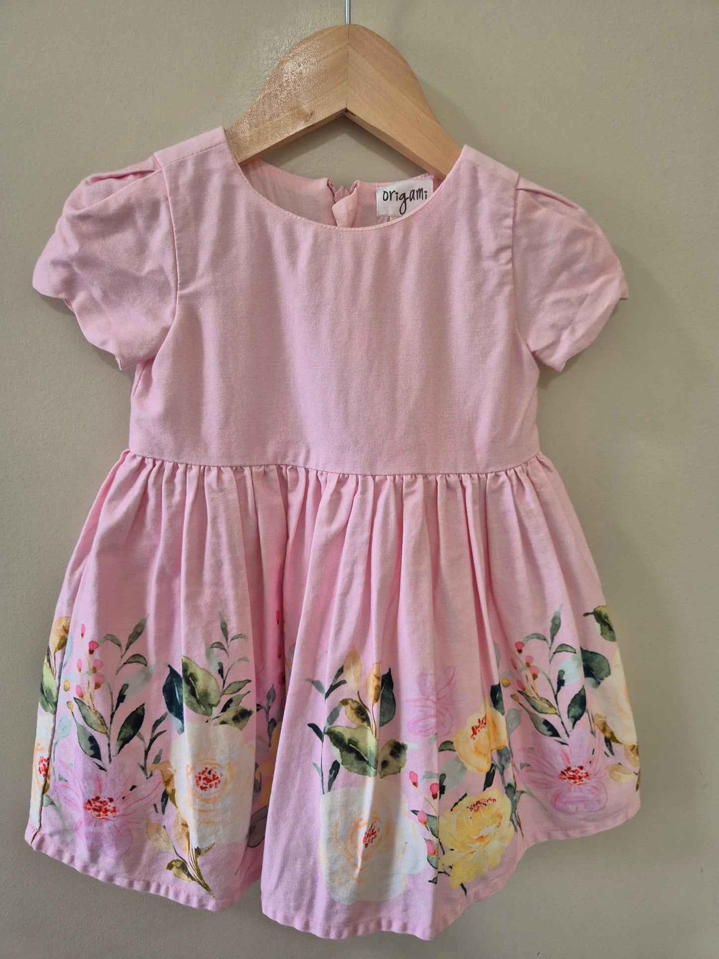 Origami Pink Petal Dress - Size 0