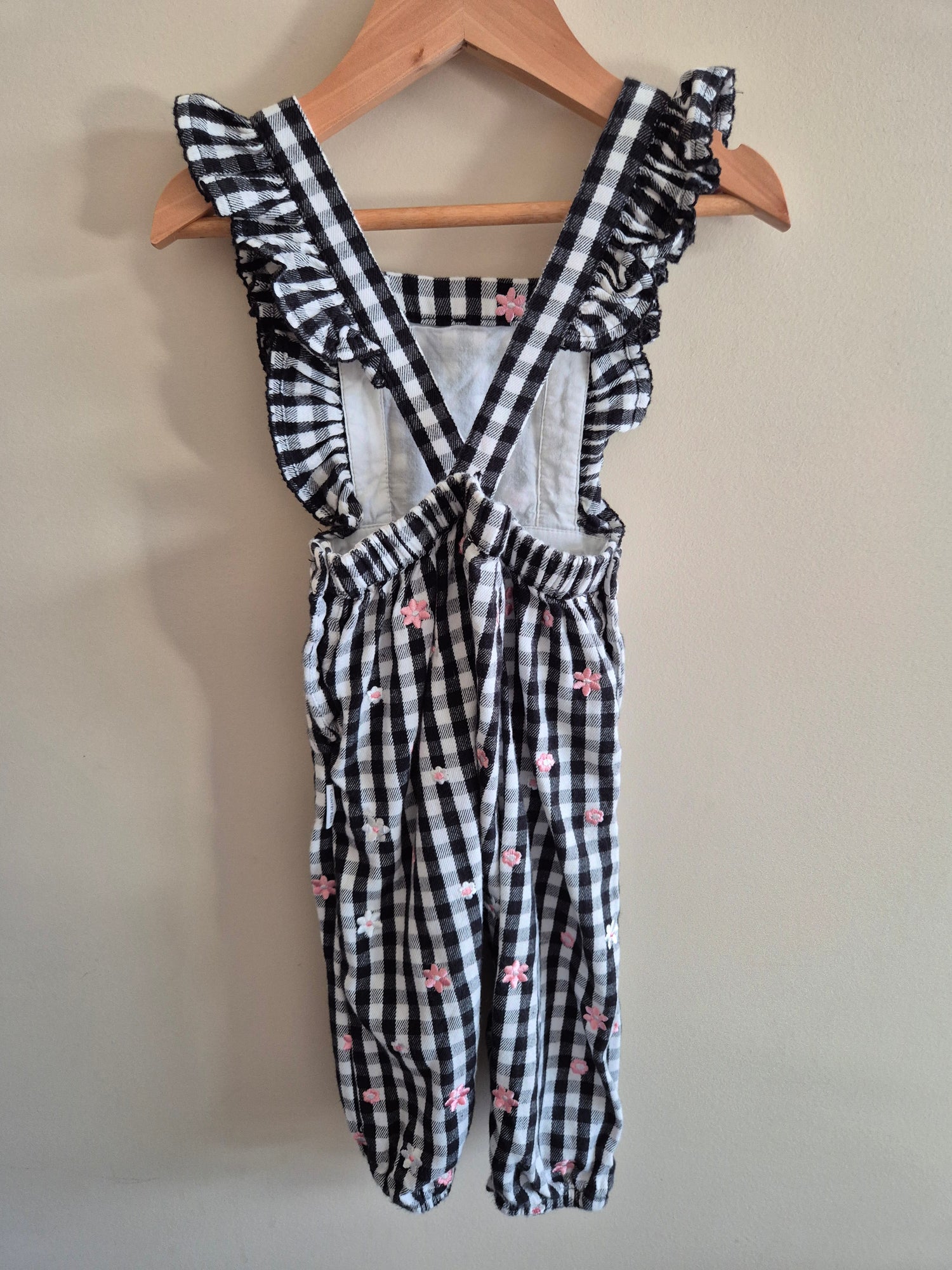 Country Road Gingham Overalls Size 0