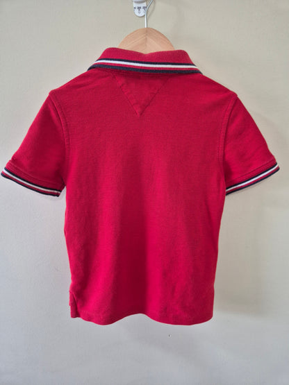Tommy Hilfiger Red Polo - Size 2-3