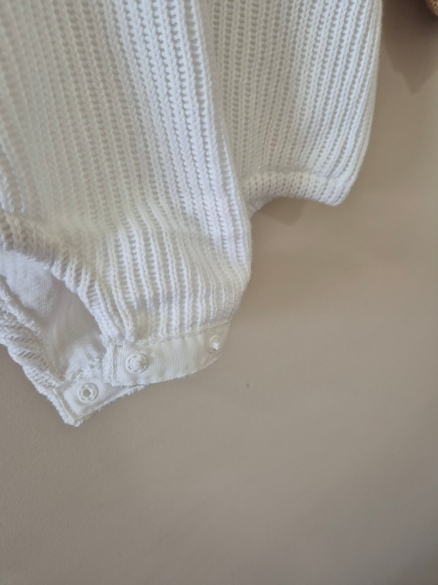 Mini Zali Knit Long Sleeve Romper - 00