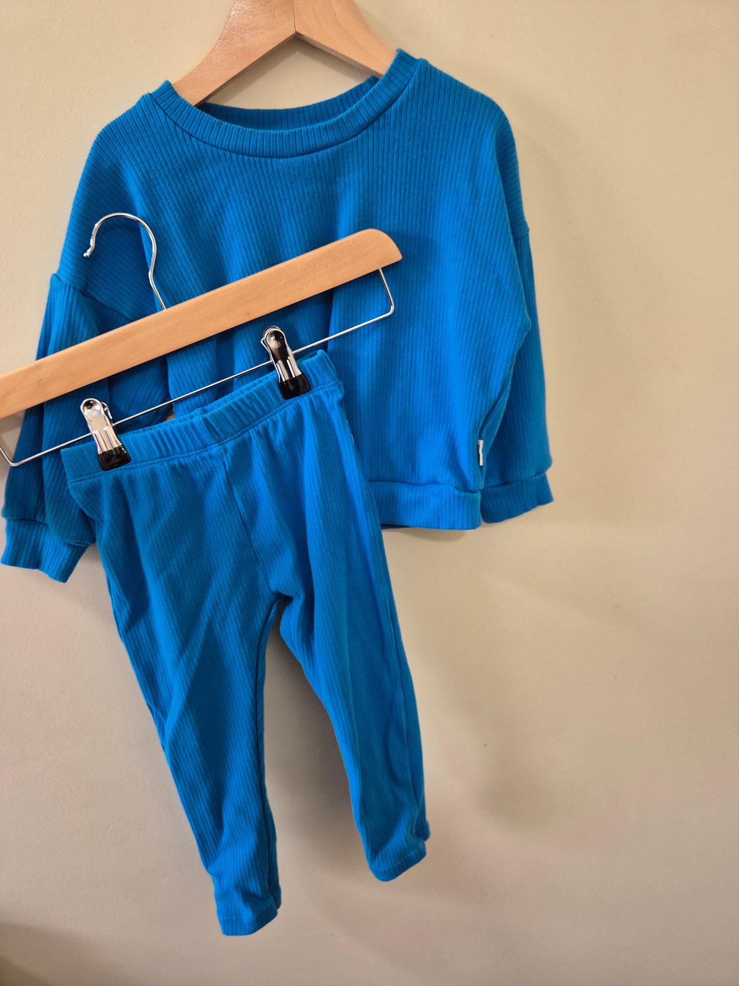 Bonds Blue Ribbed Size 2 Outfit Set