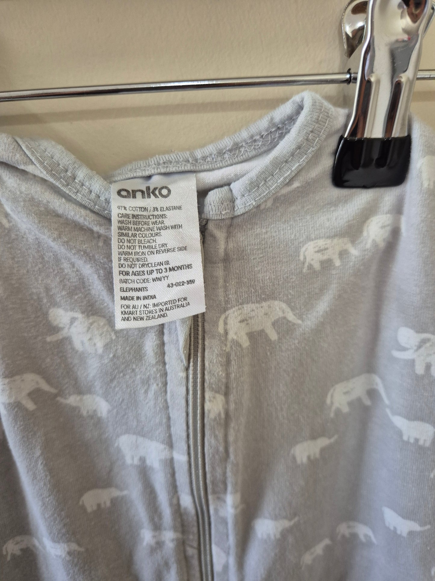 ANKO Elephant Swaddle Newborn to 3 months