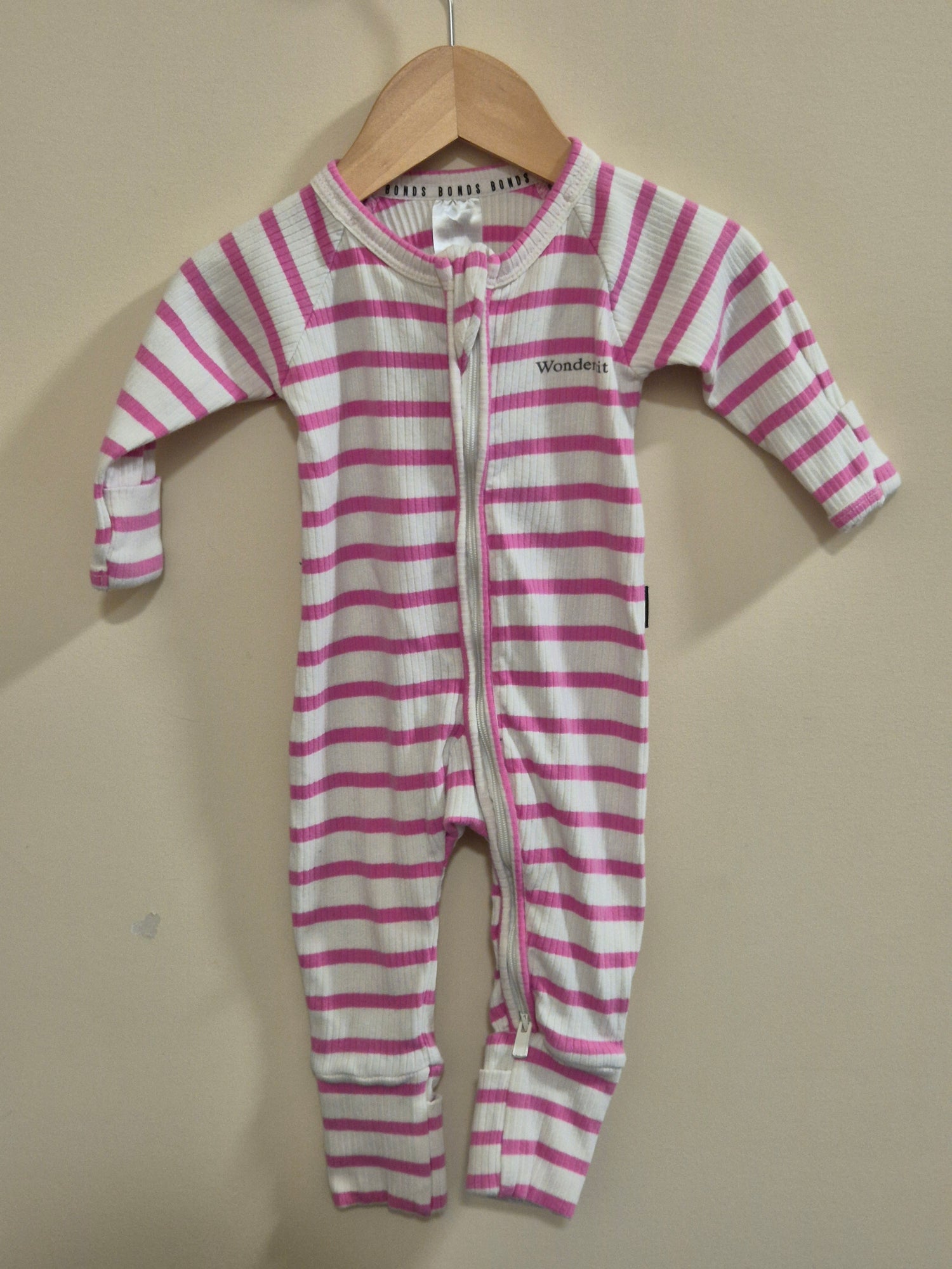 Bonds Striped Ribbed Wondersuit Size 000