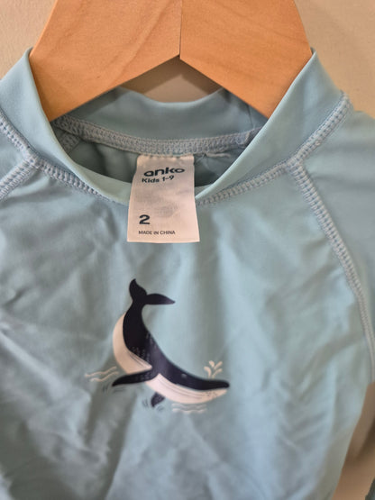 ANKO Whale Swim Rashie Size 2
