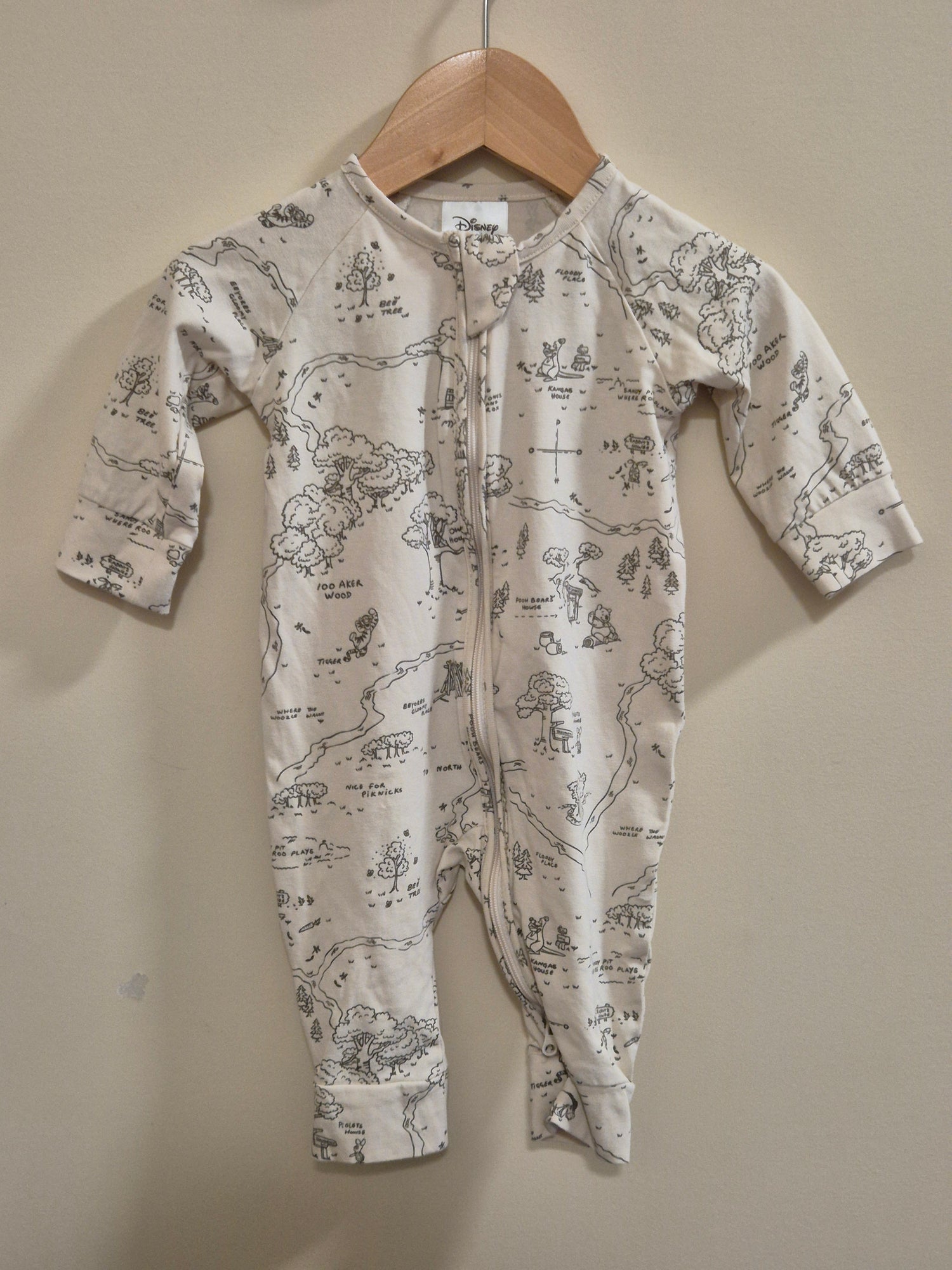 Disney 100 acre Wood Winnie The Pooh Onesie Size 000
