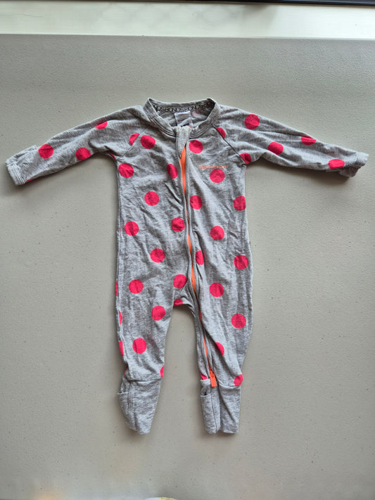 Bonds Wondersuit Pink Poka Dot Onesie Size 000