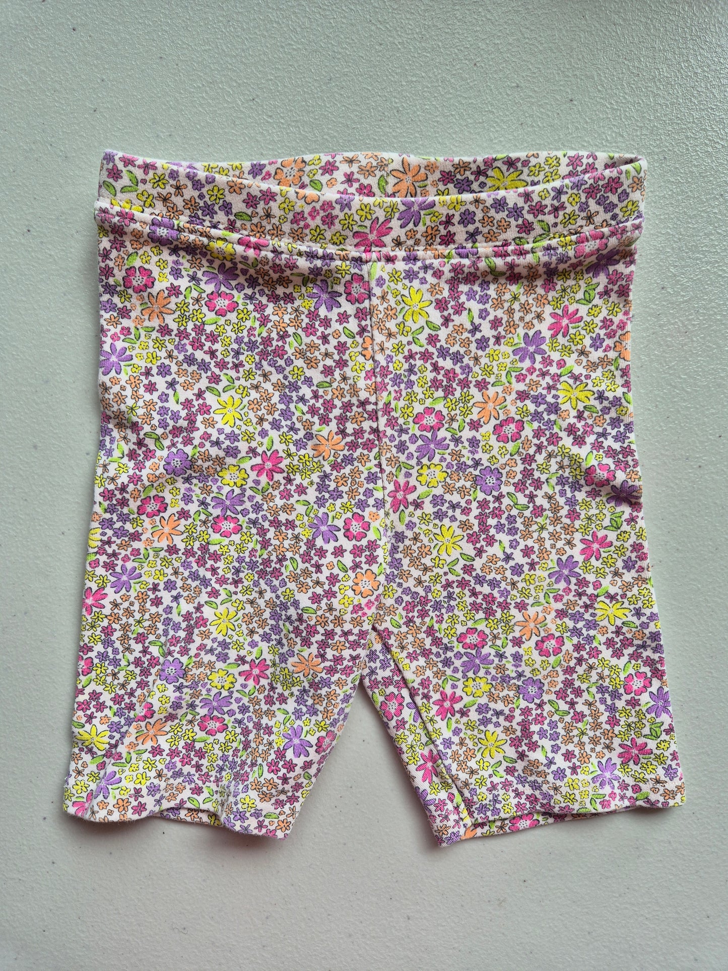Zara Floral Bike Shorts Size 3