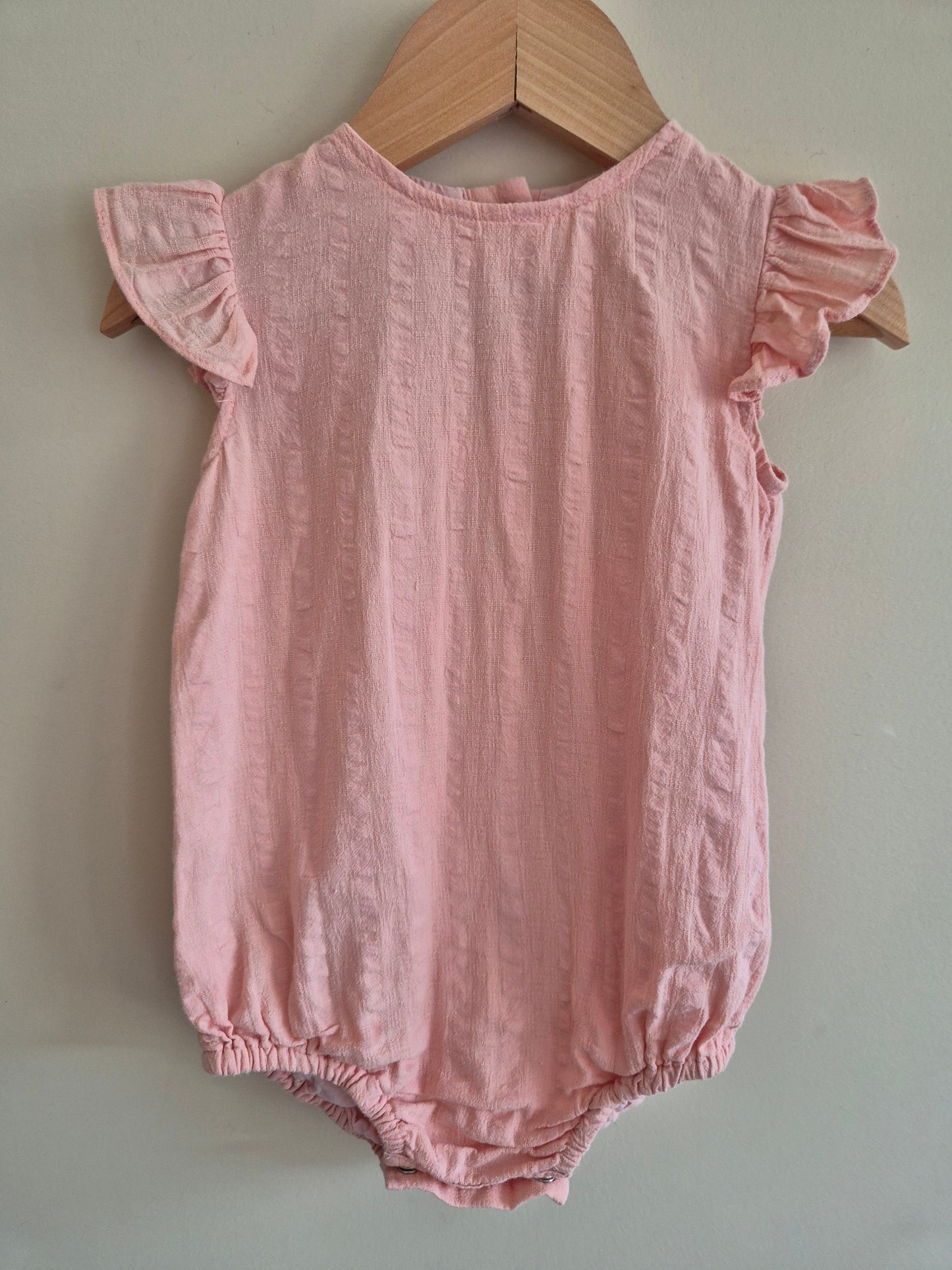 Bonnie & Harlo Pink Linen Bodysuit Size 1