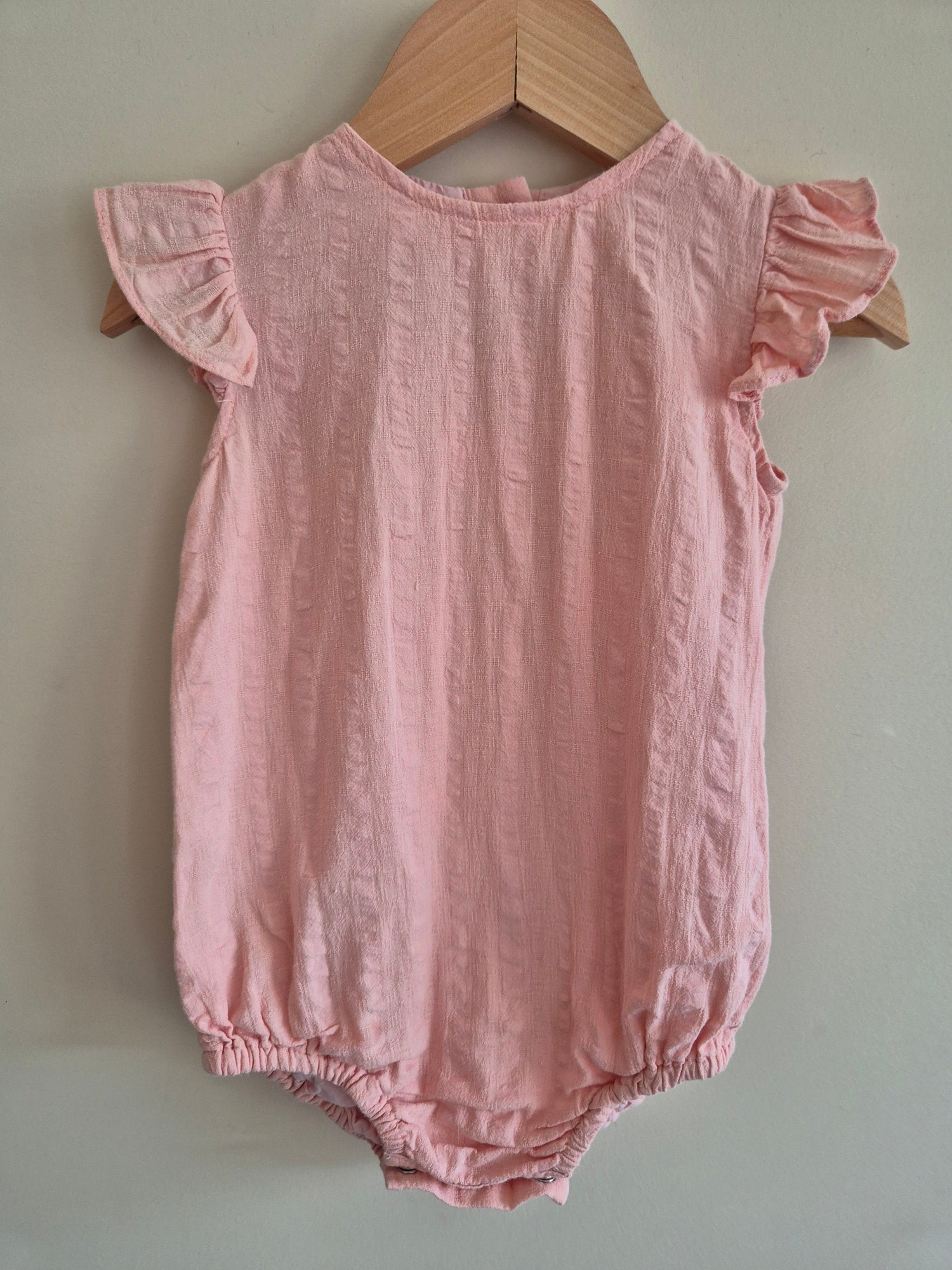 Bonnie & Harlo Pink Linen Bodysuit Size 1