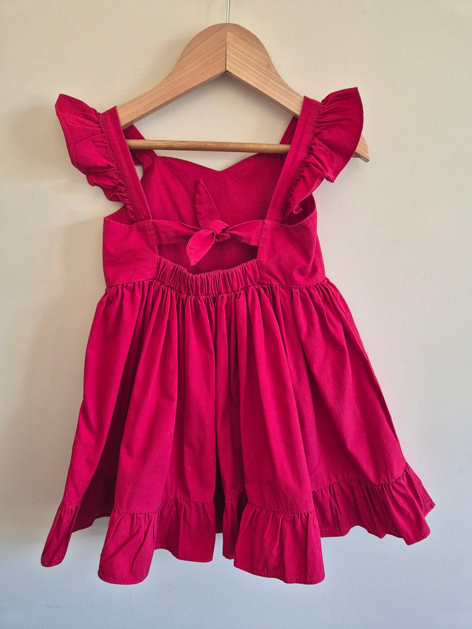 A Little Lacy Phoebe Chiffon Dress in Christmas Red Size 2