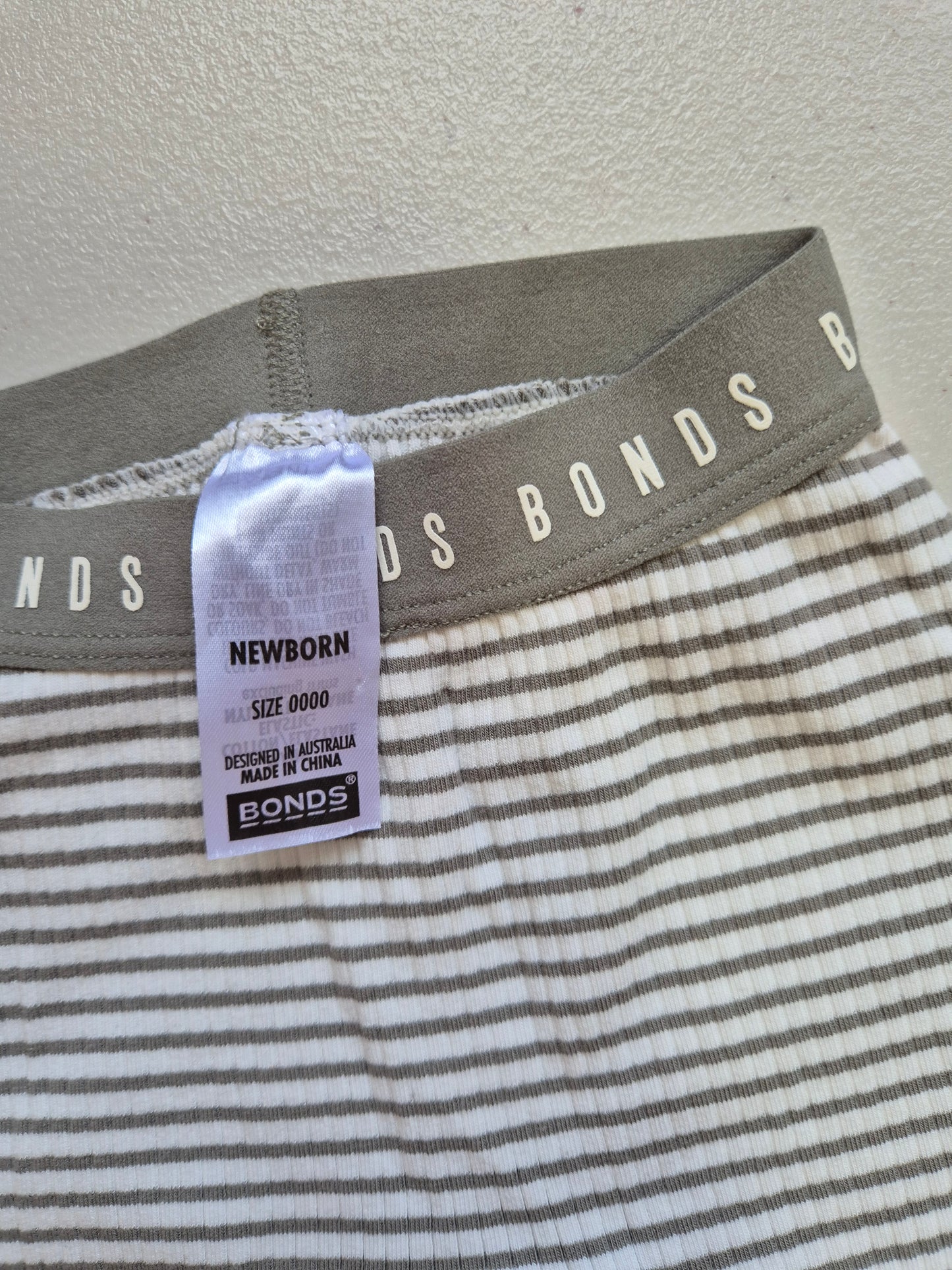 Newborn Ribbed Closed foot leggings