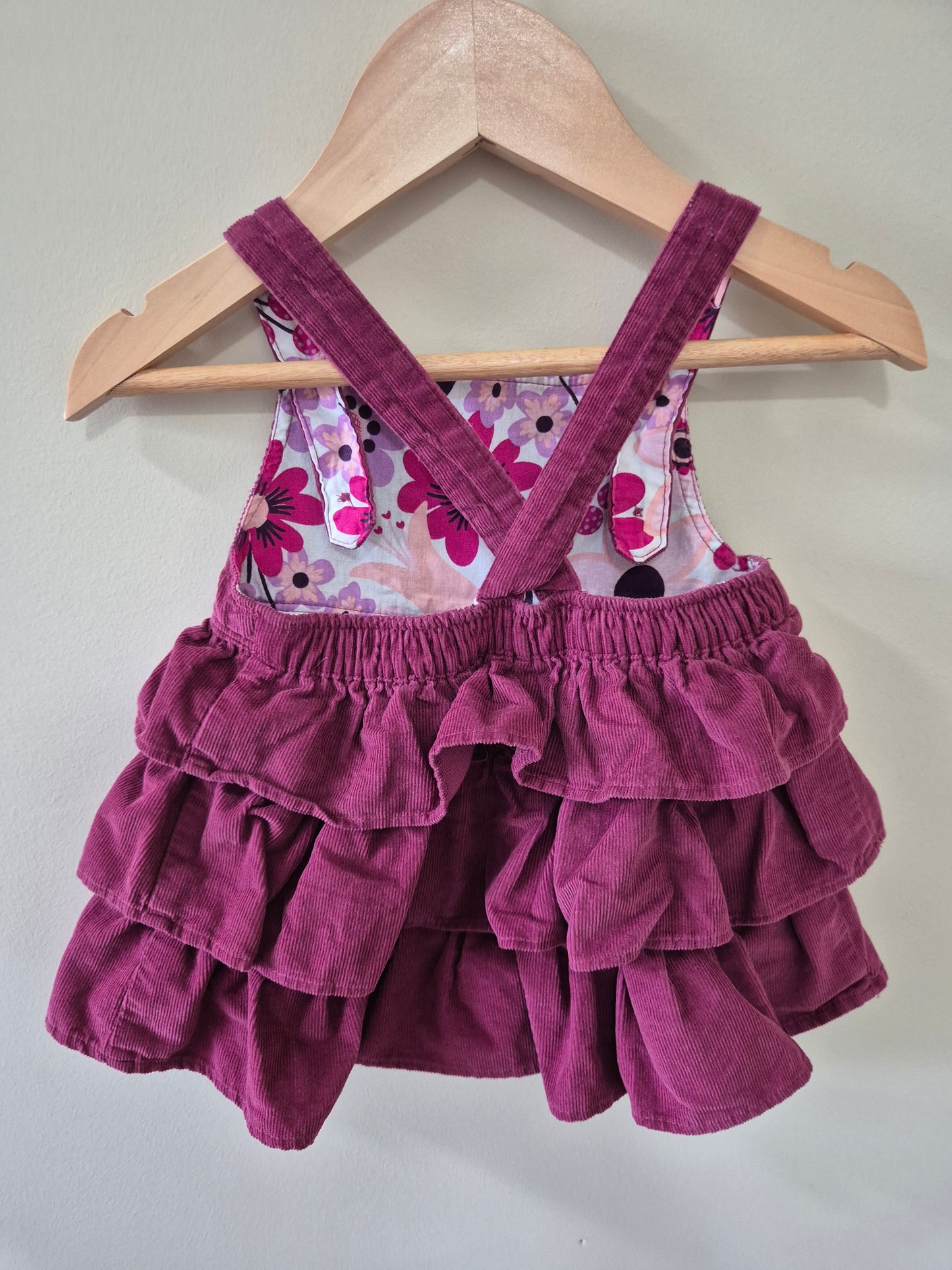 Baby Girl Floral Corduroy Dress - Size 0