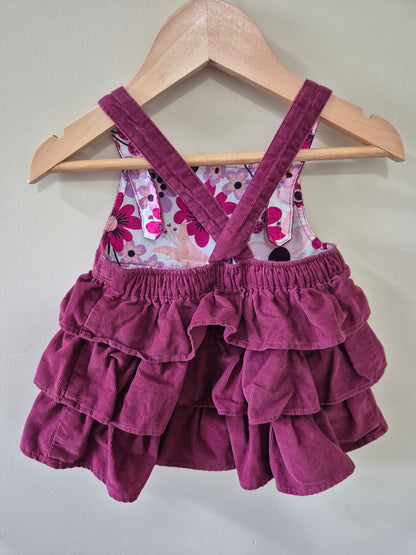Baby Girl Floral Corduroy Dress - Size 0