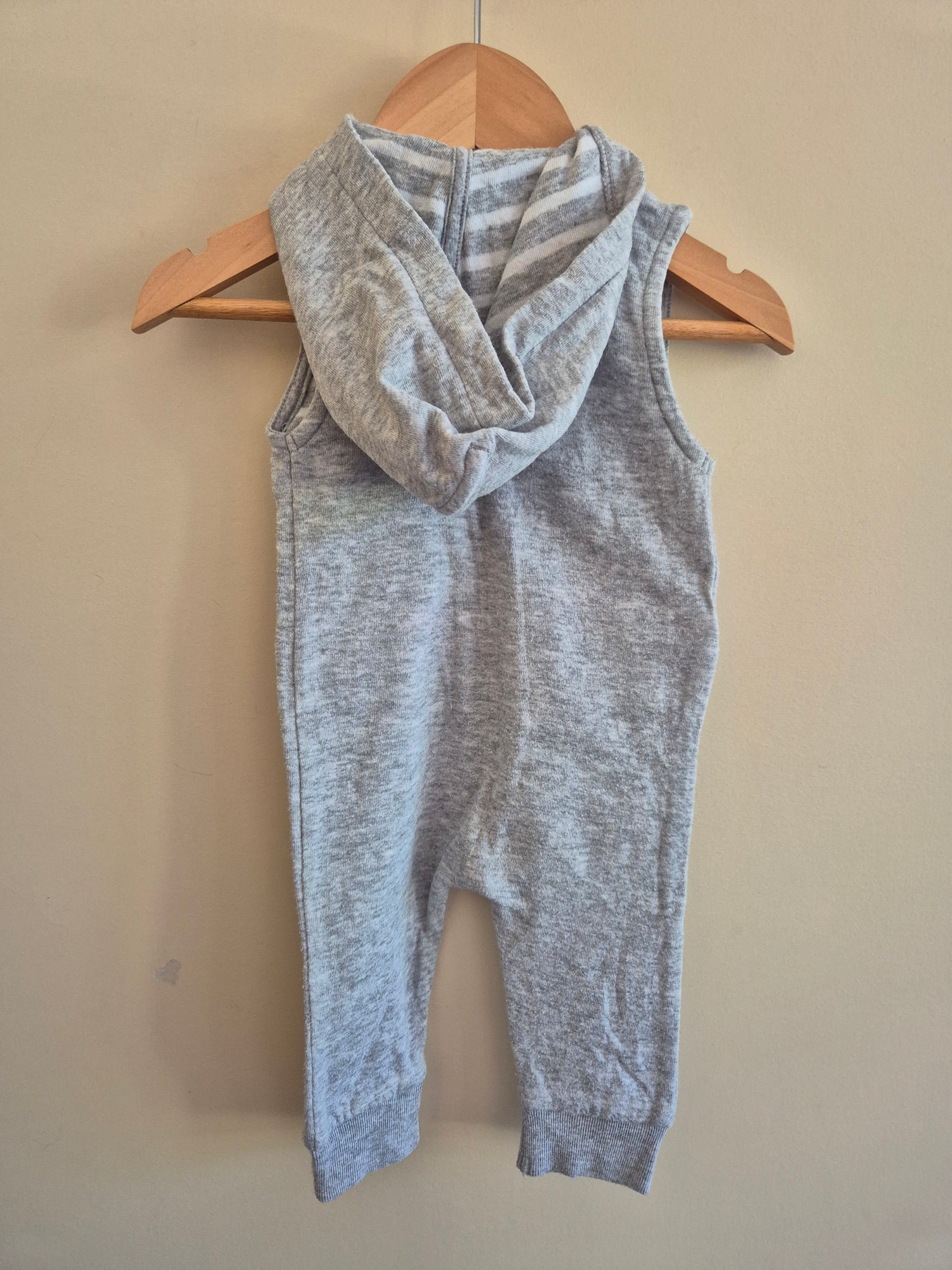 Country Road Grey Hooded Romper Size 000