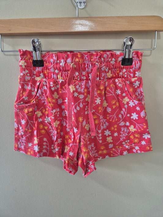 Miss Mango Pink Floral Shorts Size 3