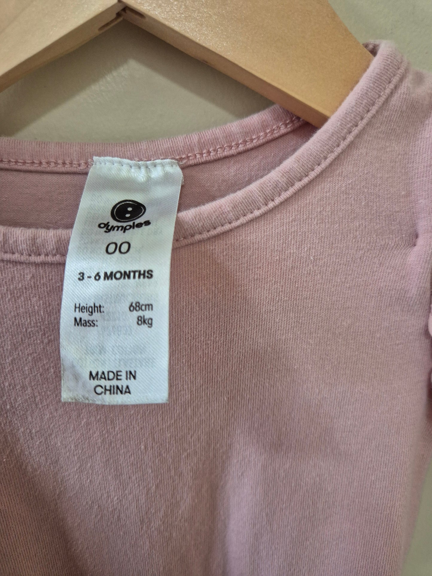 Dymples Frill Pink Bodysuit - Size 00