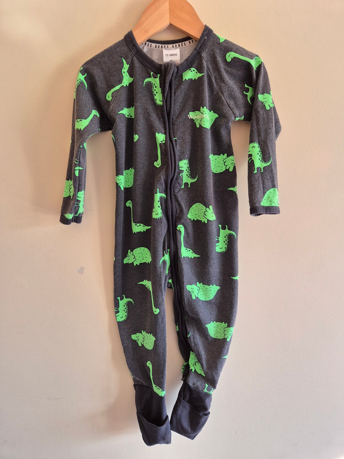 Bonds Green Dino Wondersuit Size 1