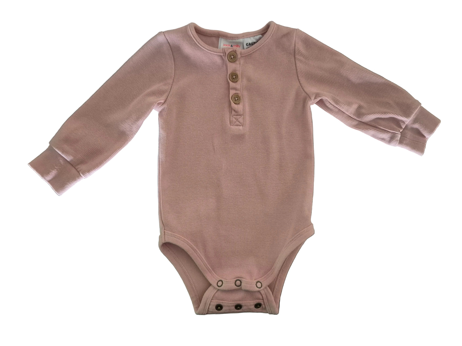 Jack & Milly Pink Grow Bodysuit Size 0