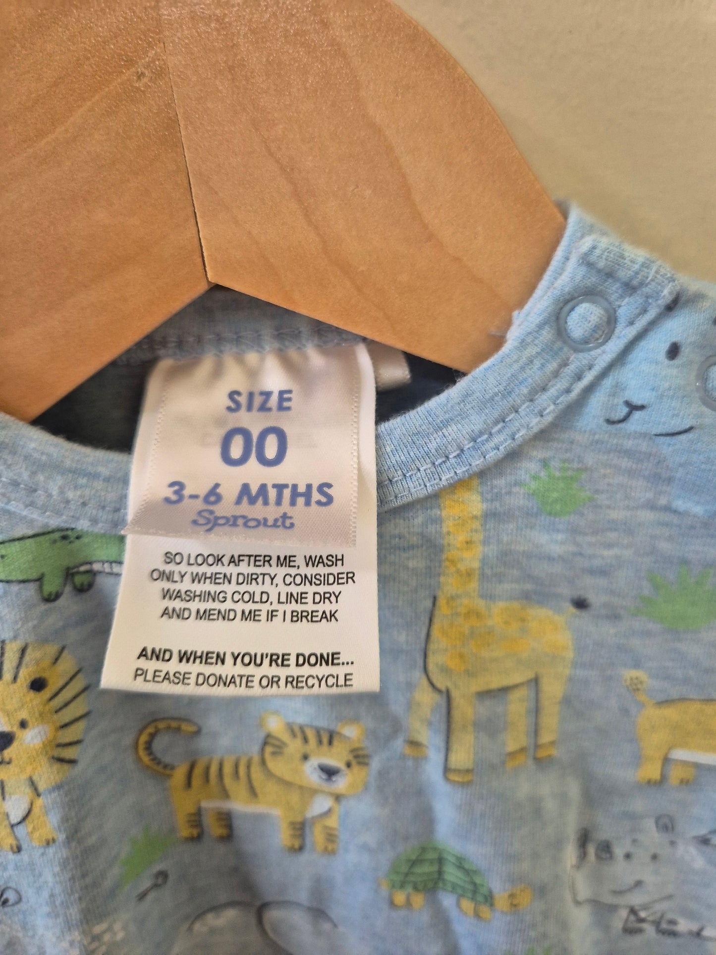 Sprout Animal Bodysuit Size 00