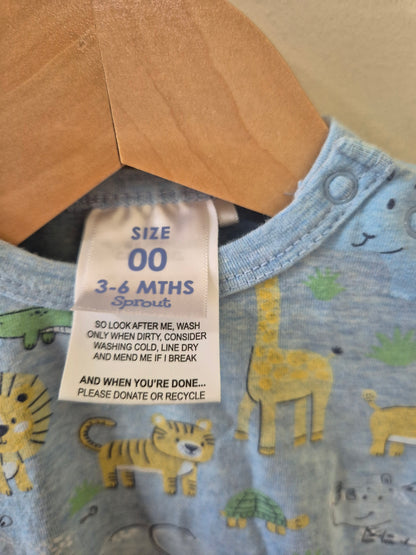Sprout Animal Bodysuit Size 00