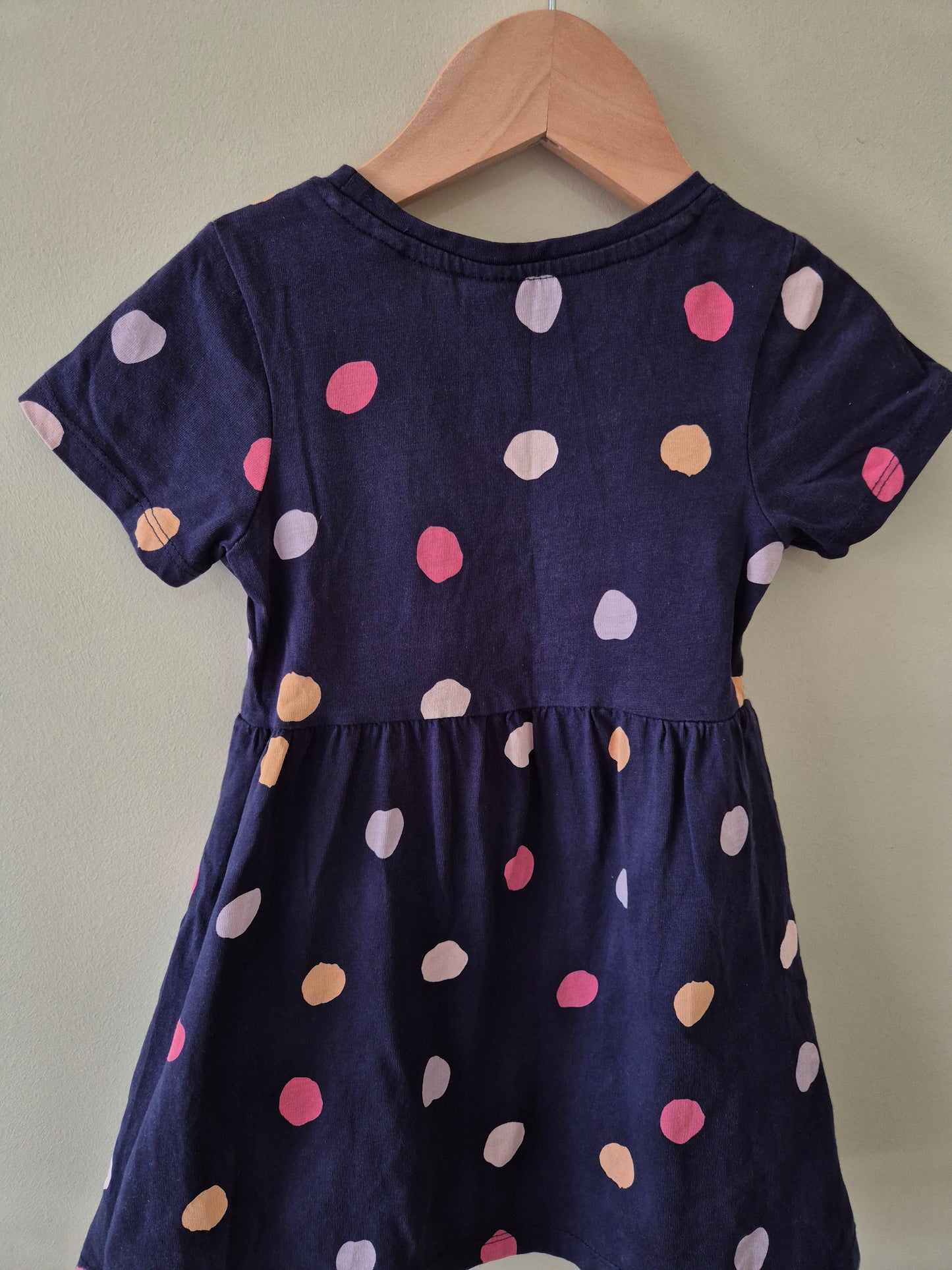 K-D T-shirt Poka Dot Dress Size 1