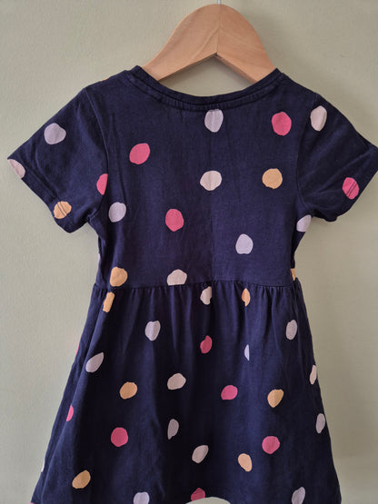 K-D T-shirt Poka Dot Dress Size 1